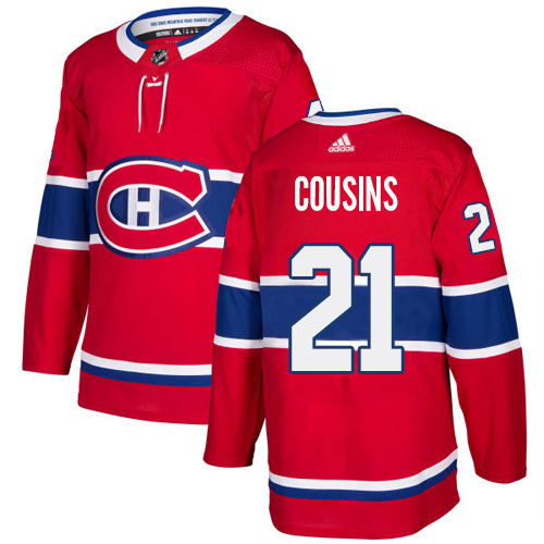 Adidas Montreal Canadiens 21 Nick Cousins Red Home Authentic Stitched Youth NHL Jersey